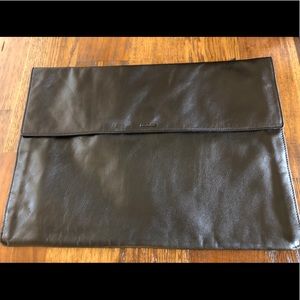 Black Leather Clutch Russell + Hazel